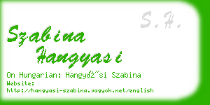 szabina hangyasi business card